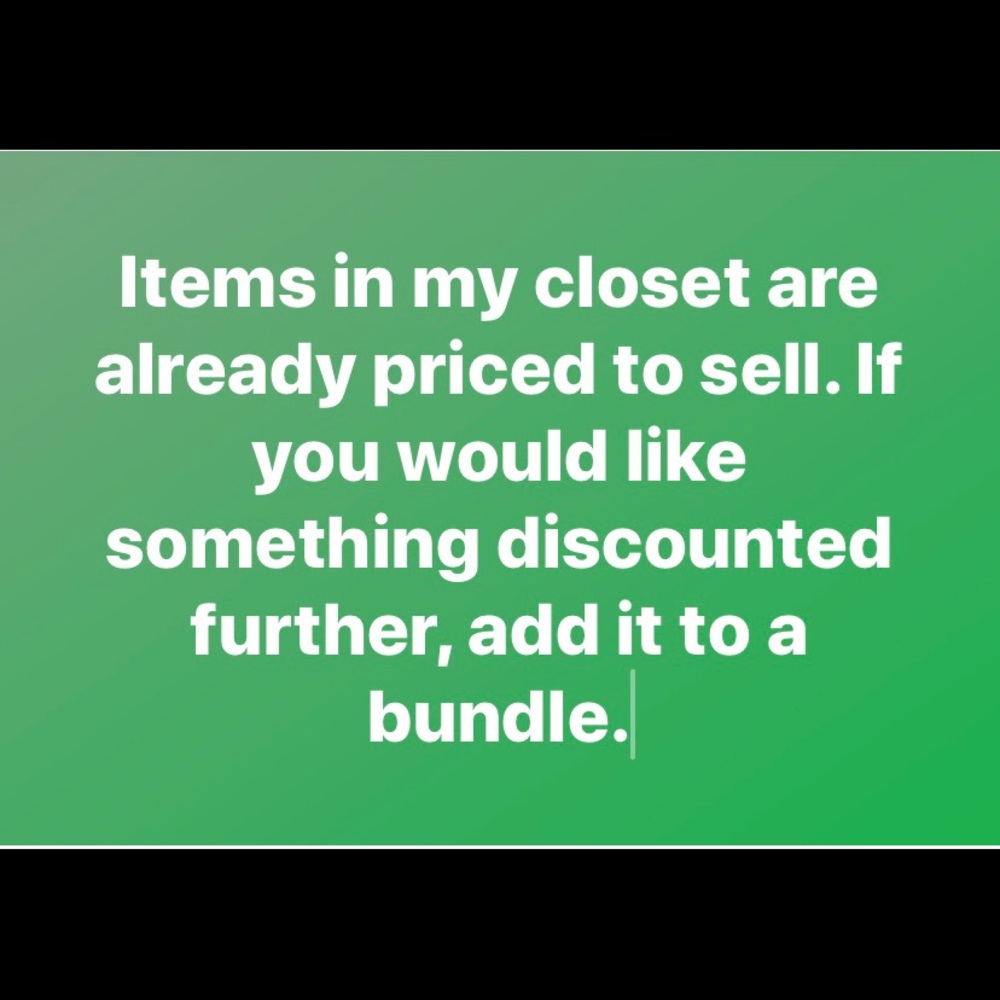 Bundle with at least one other item from my closet